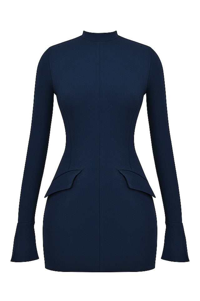 MAHALIA NAVY MINI DRESS - Navy Blue