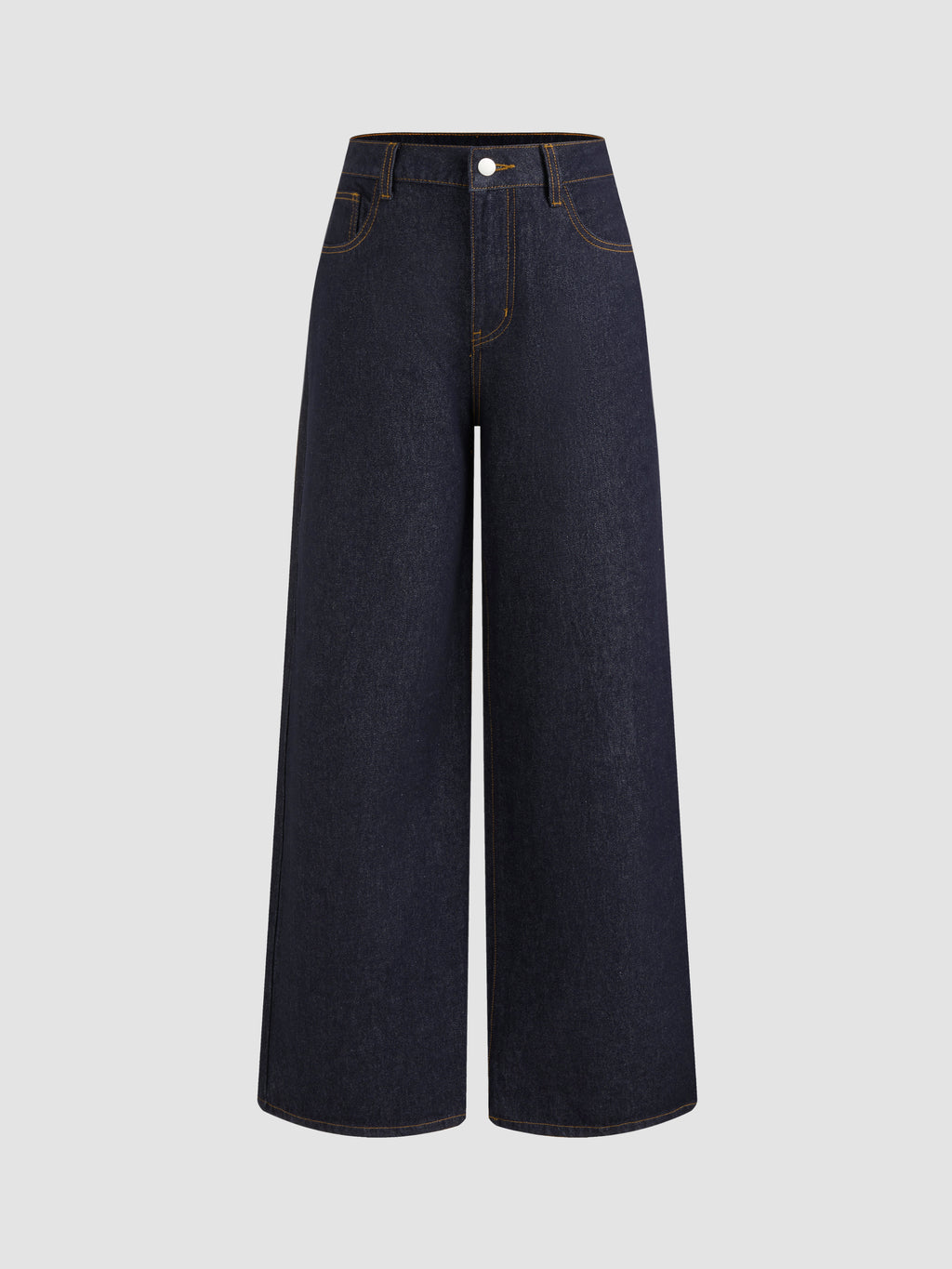 Cider Denim Mid Rise Pocket Wide Leg Jeans