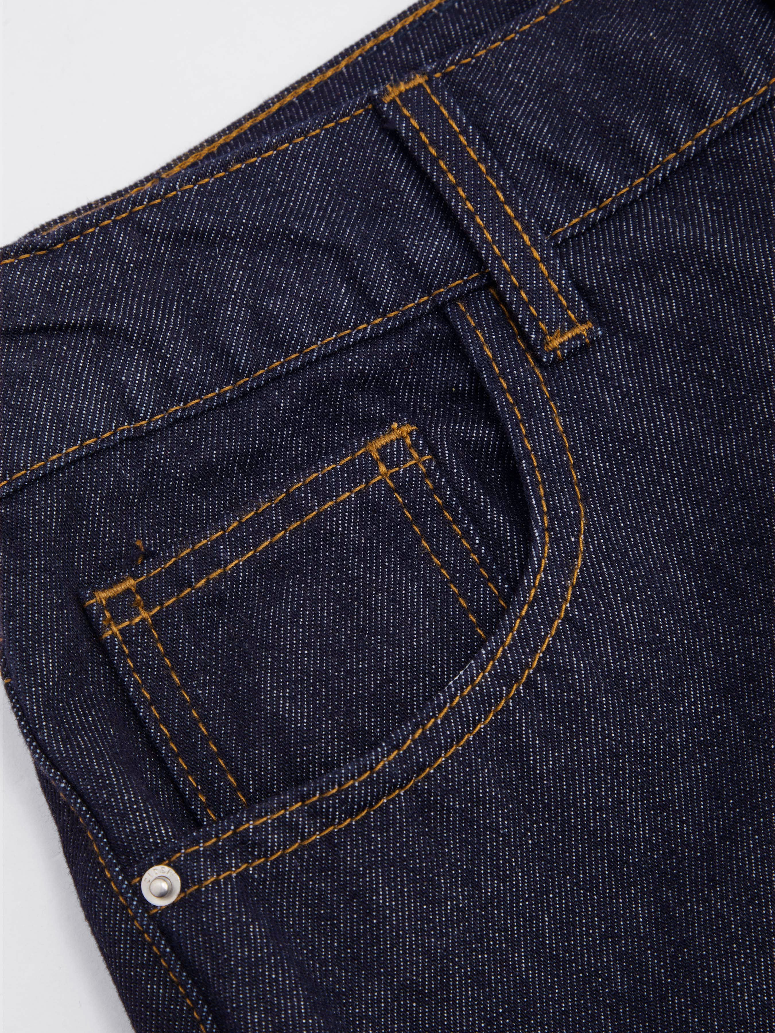 Cider Denim Mid Rise Pocket Wide Leg Jeans