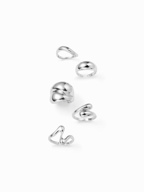 5PCS IRREGULAR RING SET