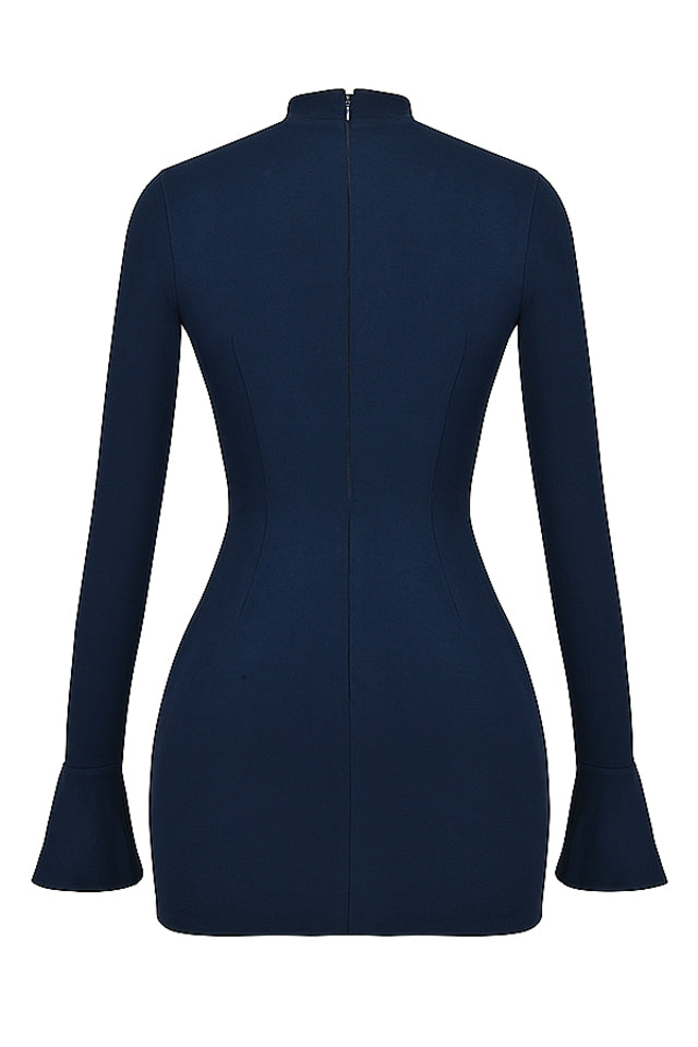 MAHALIA NAVY MINI DRESS - Navy Blue